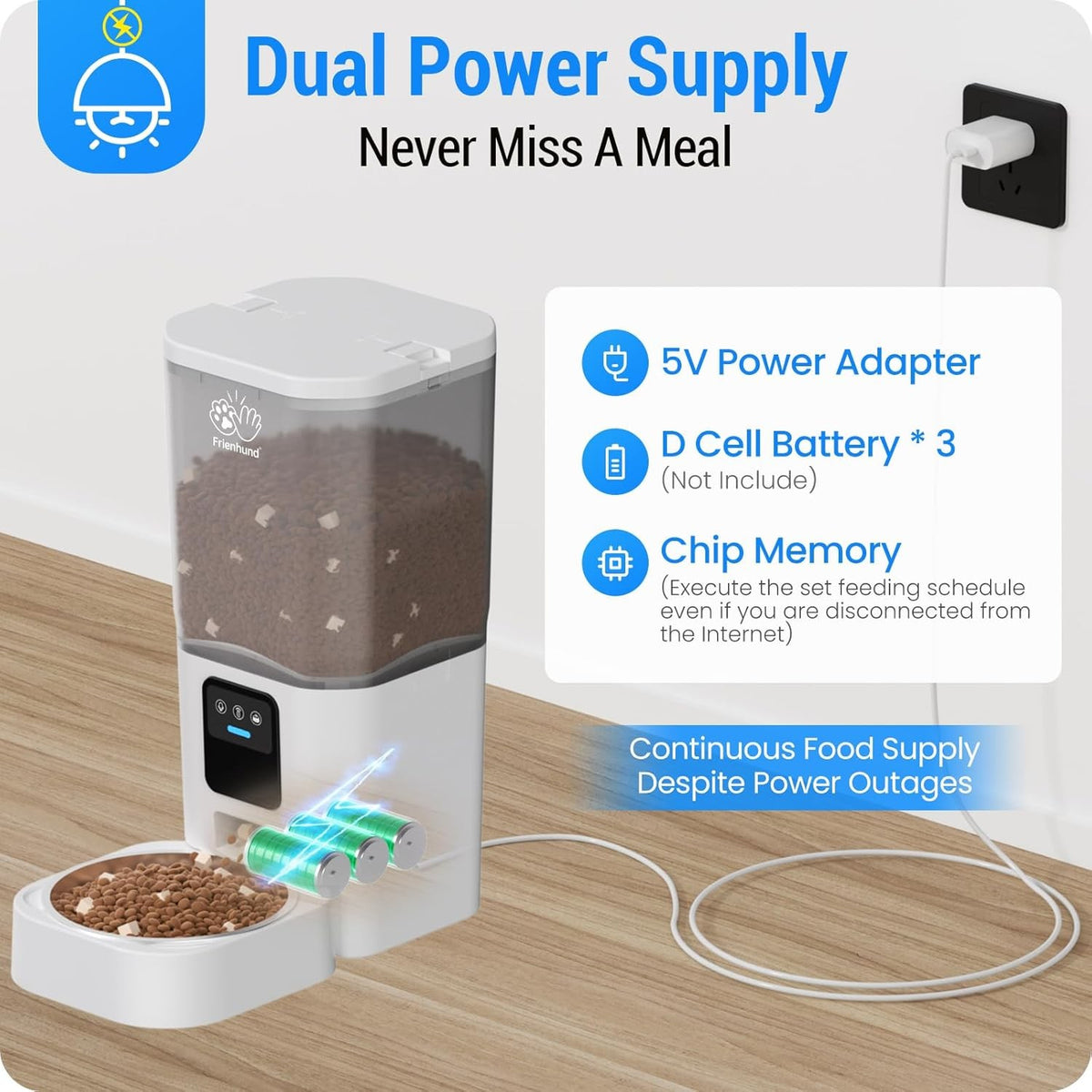 Automatic Pet Feeder 7L Camera Wifi Dual Band Night Vision Smart Food Dispenser