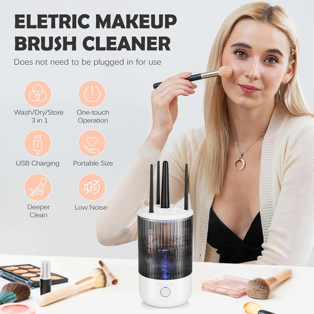 Electric Makeup Brush Cleaner Machine,Powerful Spinner Washer