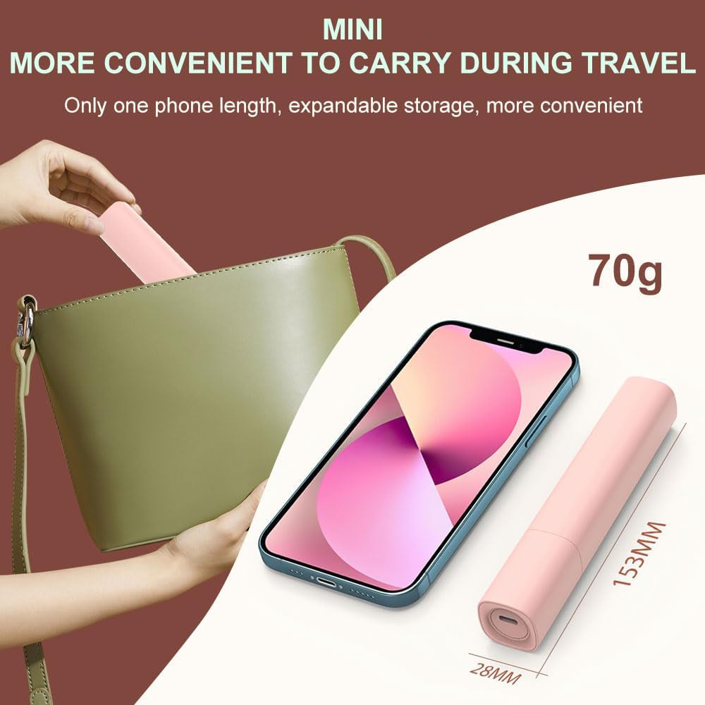 USB Mini Hair Straightener, 2 in 1 Travel Flat Iron for Short Hair