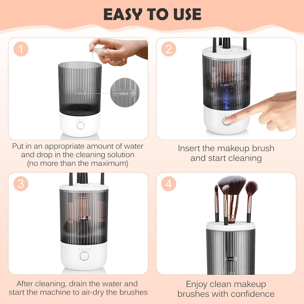 Electric Makeup Brush Cleaner Machine,Powerful Spinner Washer