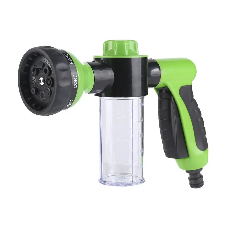 Multifunctional Adjustable Foam Car Washing Water Gun with Foam Container