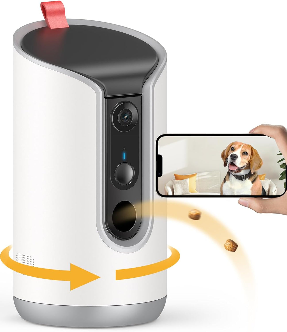 2K Pet Camera Treat Dispenser 360 View Dog Camera 5G Wifi Two Way Talk Indoor