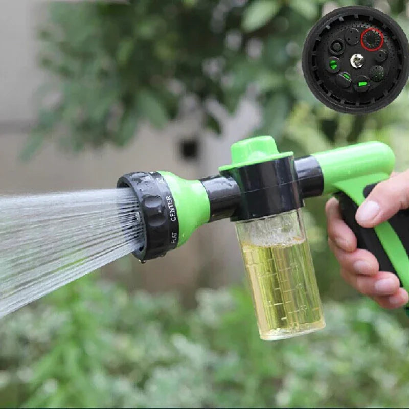 Multifunctional Adjustable Foam Car Washing Water Gun with Foam Container